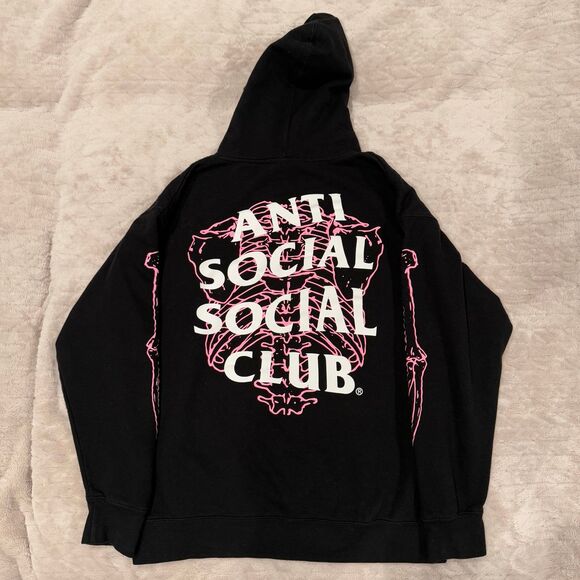 Anti Social Social Club Skeleton Hoodie Men's L